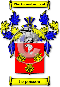 Le poisson Family Crest Download (JPG) Legacy Series - 600 DPI